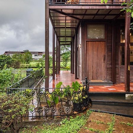 Saffronstays Boulevard Loghouse - A Wooden Chalet Amidst Nature Karli Bagian luar foto