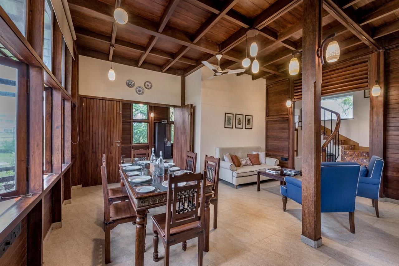 Saffronstays Boulevard Loghouse - A Wooden Chalet Amidst Nature Karli Bagian luar foto