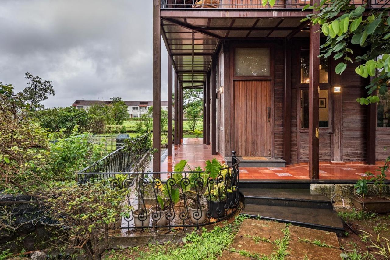 Saffronstays Boulevard Loghouse - A Wooden Chalet Amidst Nature Karli Bagian luar foto