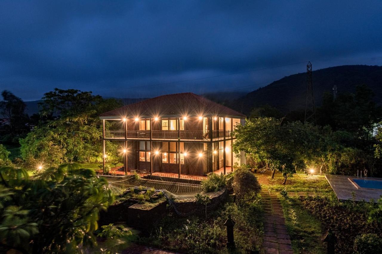 Saffronstays Boulevard Loghouse - A Wooden Chalet Amidst Nature Karli Bagian luar foto